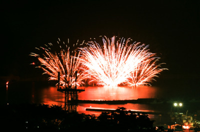 もんべつ観光港まつり オホーツク花火の祭典の画像